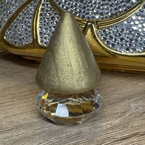 Handmade Ring Holder Crystal & Gold